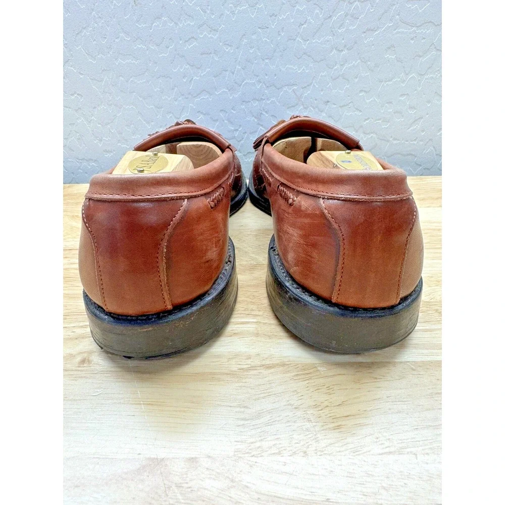Mens‎ Allen Edmonds Cody Brown Leather Tassel Loafers Shoes Size 9.5 D